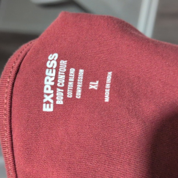 Express Body Contour Cotton Square Neck Tank Top Sz XL Rust Red NEW NWOT - Picture 3 of 3